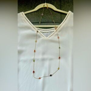 Kate Spade ♠️ New York Scatter Multicolor Stone Station Necklace